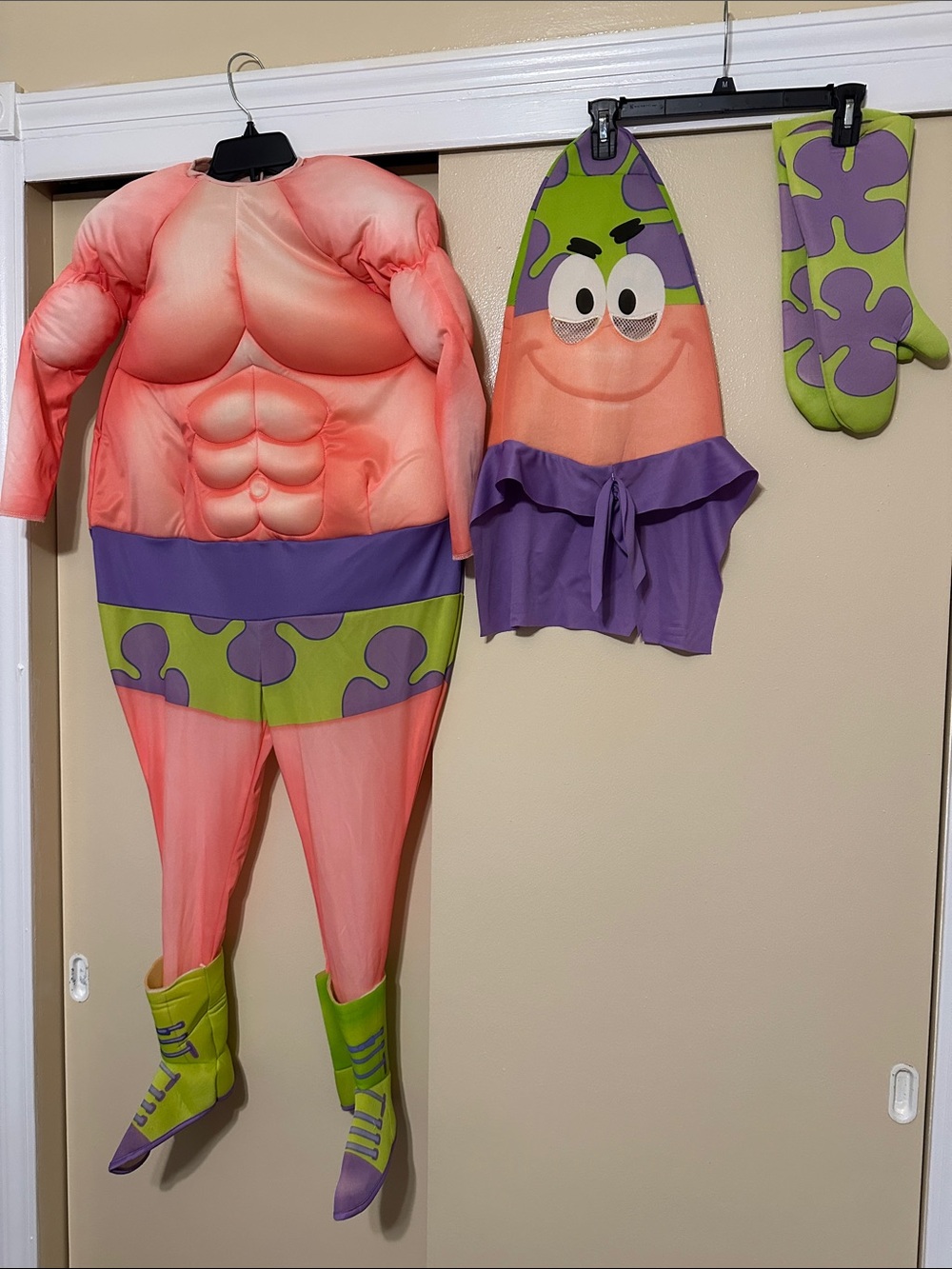 Nickelodeon Patrick Star Padded Muscle Costume - Pink, Green & Purple